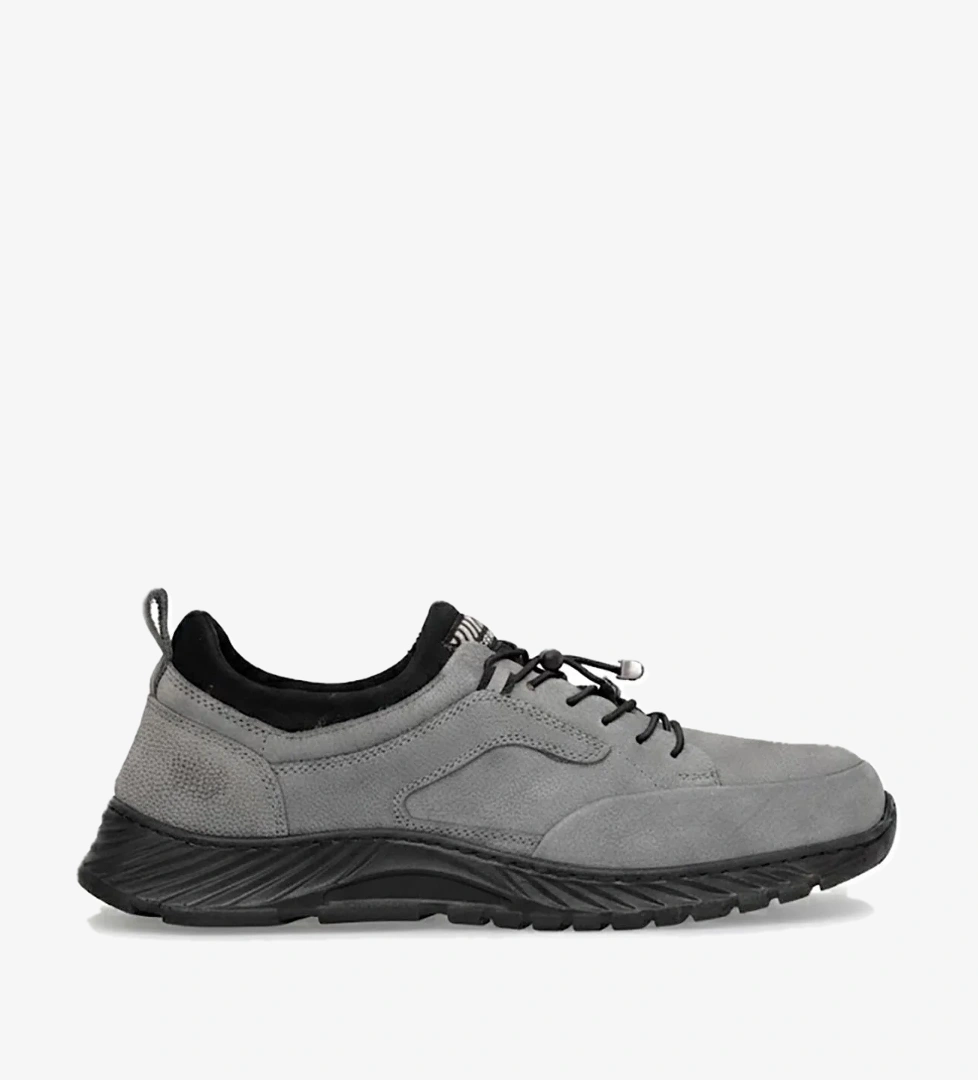 Ayakkabı Fuarı Kum Ayakkabı Fuarı Elit Hakiki 26YSLCMF01N Erkek Nubuk Deri Casual