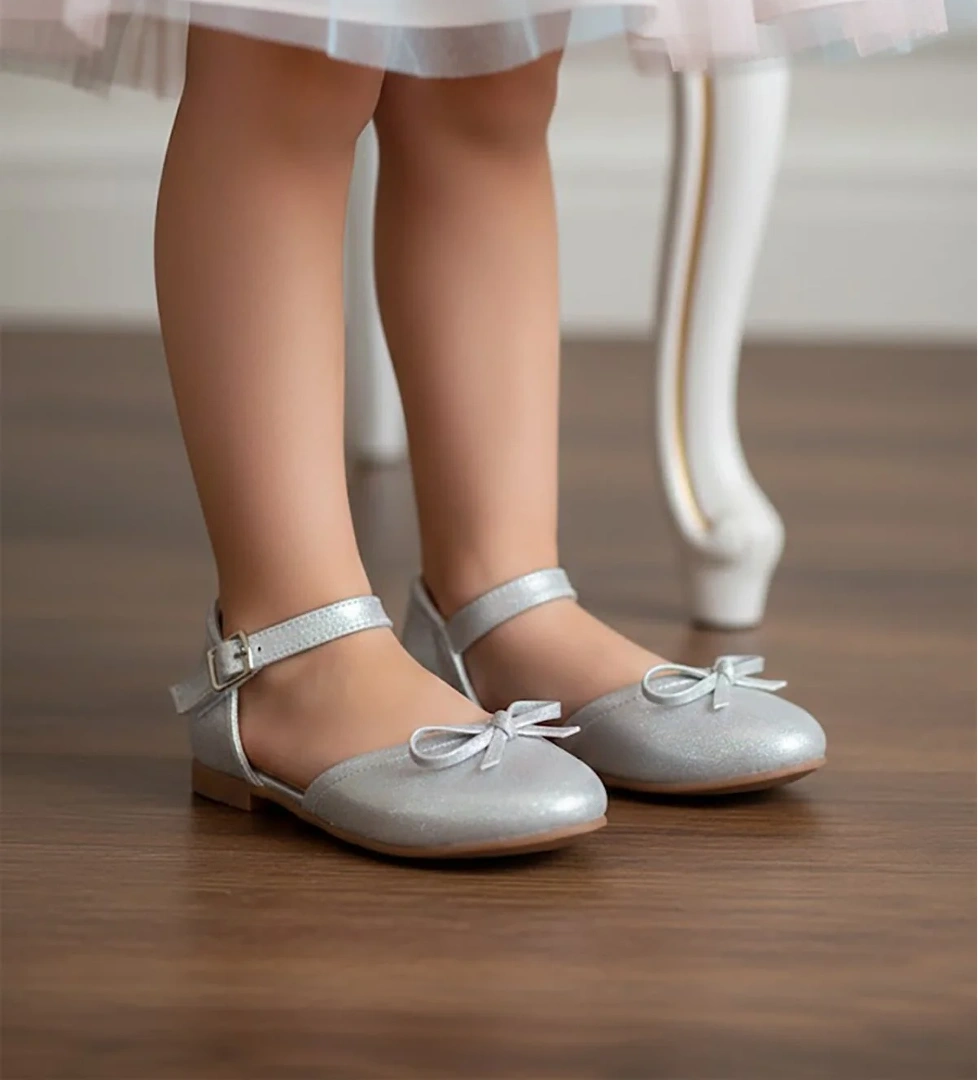 Ayakkabı Fuarı Beyaz Ayakkabı Fuarı Fuari Elit A-F-Bıyık-26Y Filet Kız Çocuk Babet