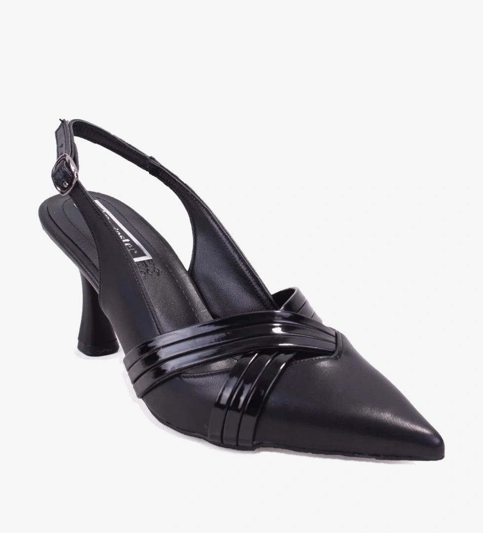 Dagoster Bej Dagoster DZA07 Rugan DZA07-1296050 İnce Topuklu Klasik Kadın Ayakkabı