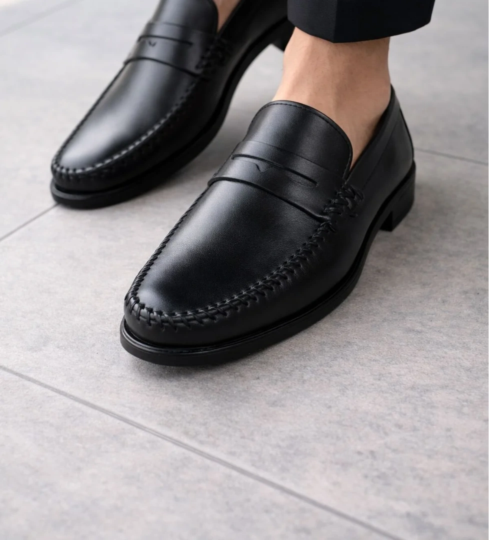 Muggo VOGAYER Hakiki Deri Erkek Günlük Klasik Loafer Ayakkabı