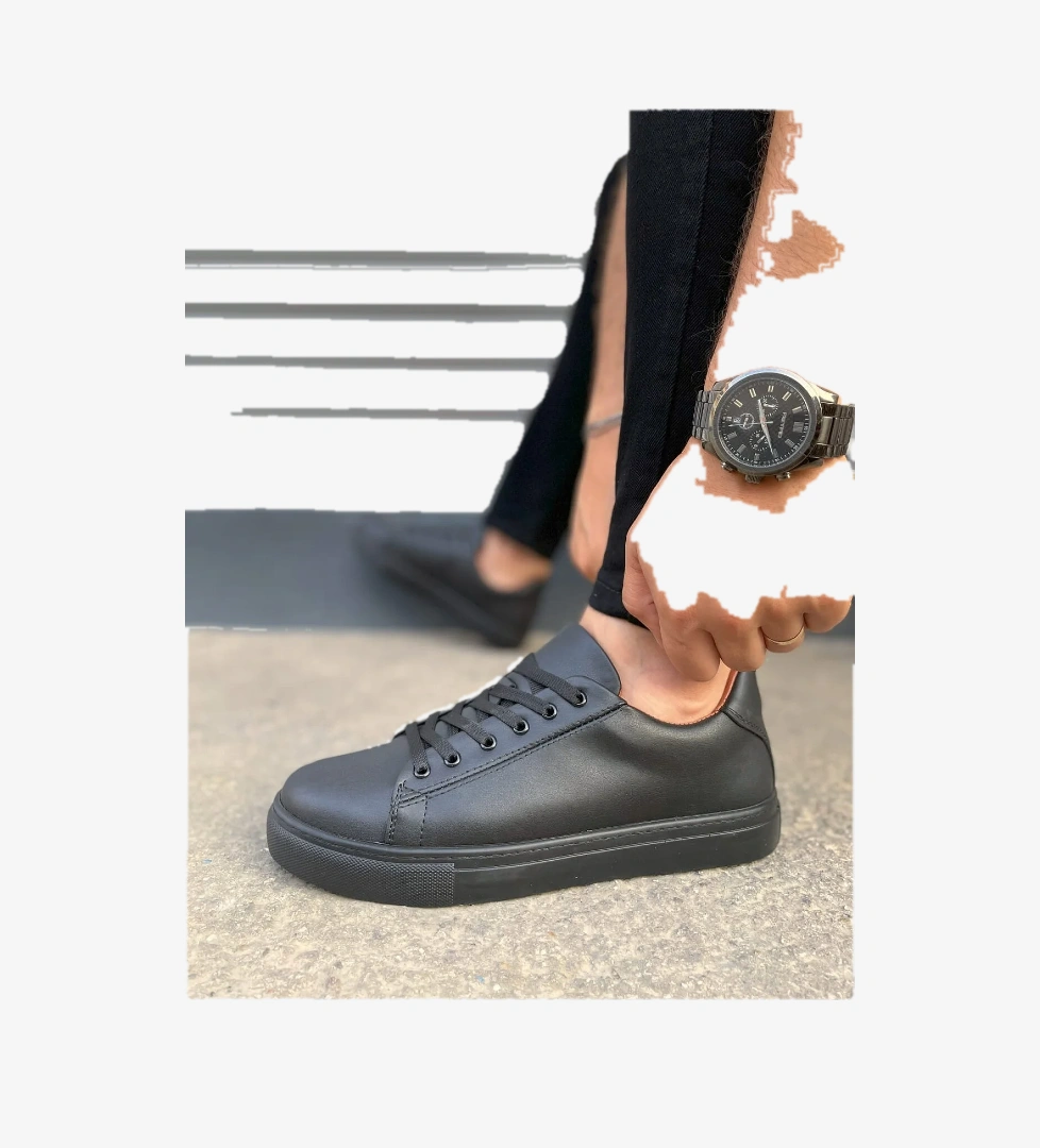 Pabucmarketi Beyaz Pabucmarketi Bağcıklı Erkek Sneaker