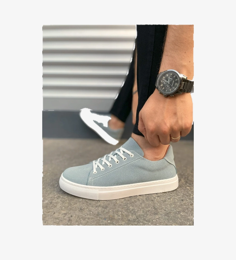 Pabucmarketi Beyaz Pabucmarketi Bağcıklı Erkek Sneaker