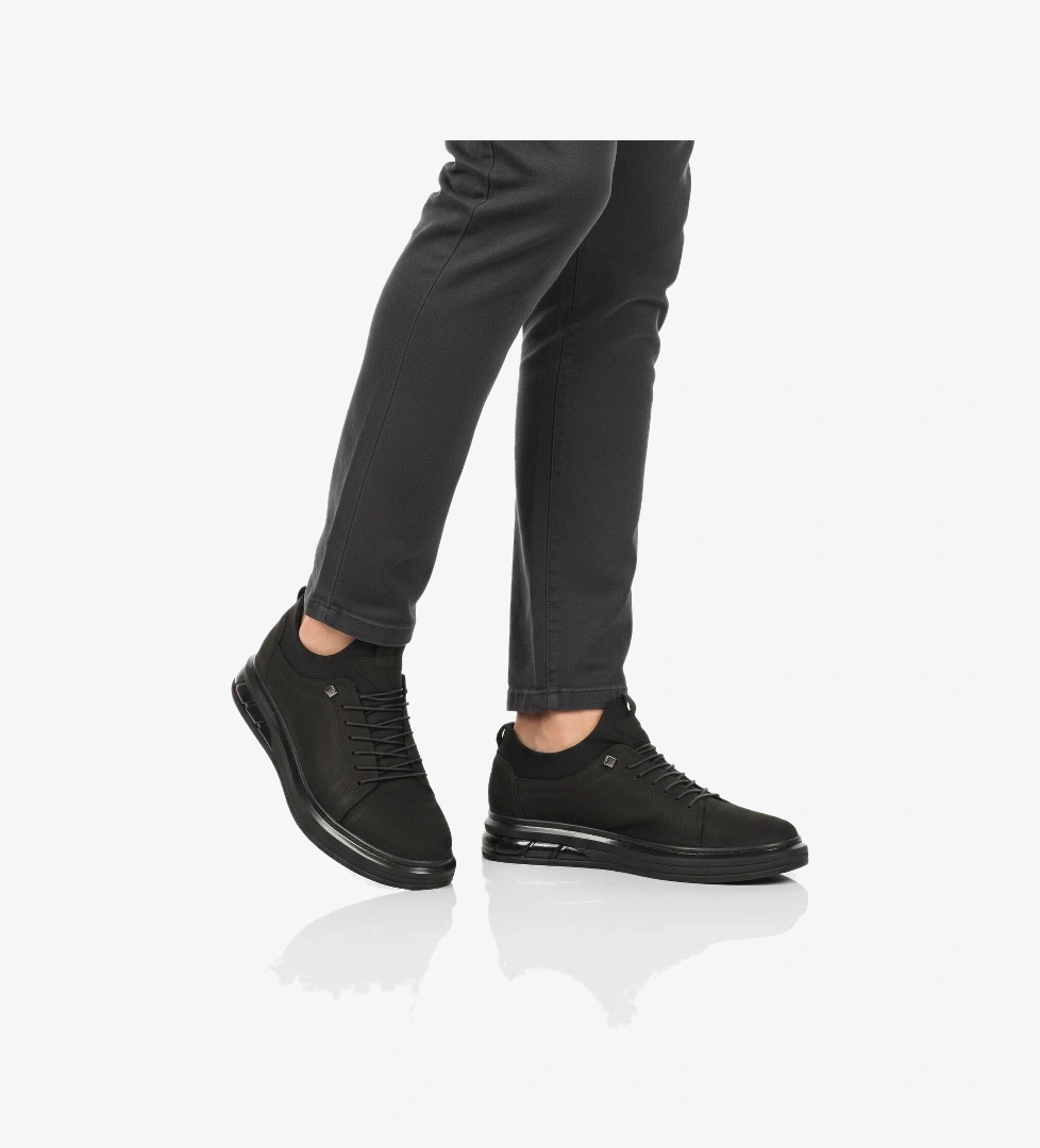 A Spor Siyah A Spor Aspor Nubuk Erkek Casual Ayakkabı