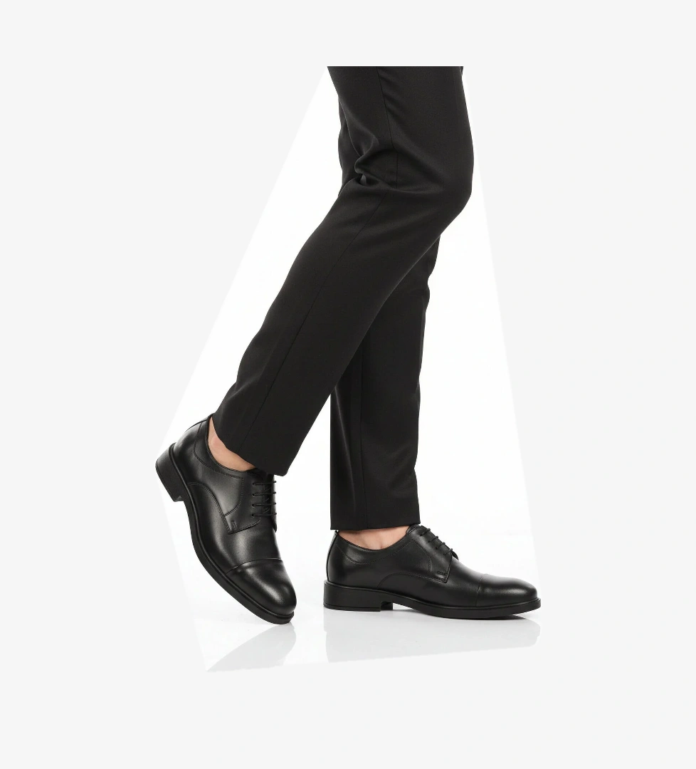 A Spor Siyah A Spor Aspor Rugan Hakiki Deri Erkek Klasik Ayakkabı