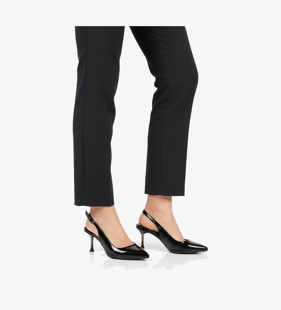 A Spor Bordo A Spor Aspor Rugan Geniş Kalıp Kadın Topuklu Ayakkabı