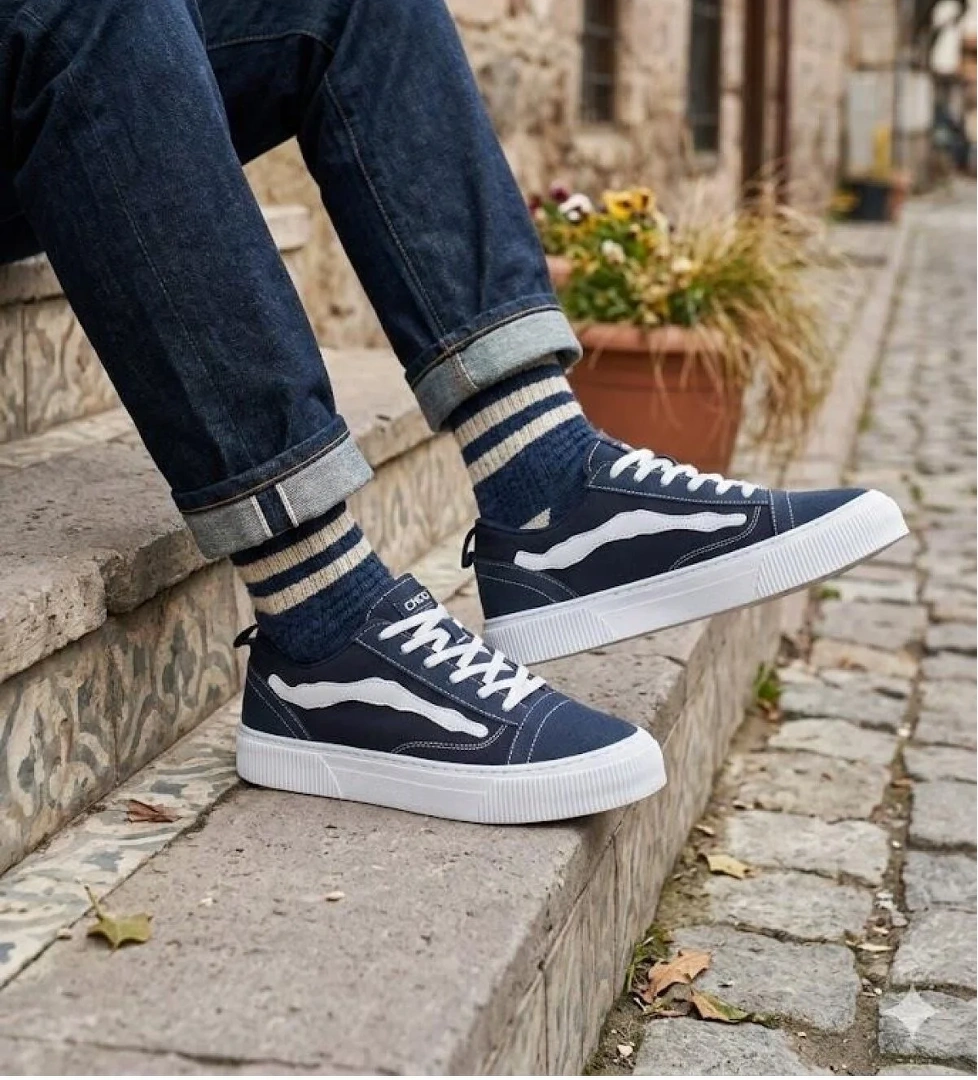Fort Vespa Noka Rahat Anatomik Erkek Keten Ayakkabı Sneaker Ayakkabı