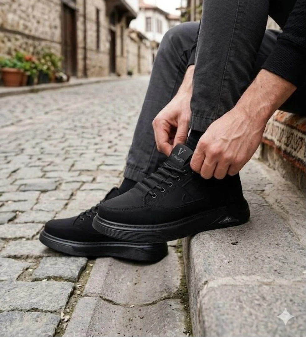 Pepita E327 Rahat Hafif Keten Lastik Bağcıklı Günlük Sneaker Erkek Spor Ayakkabı