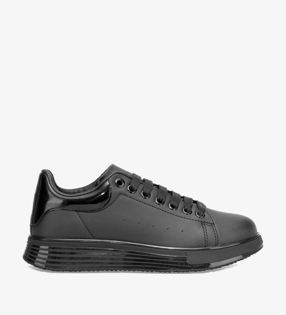 Ayakkabı Fuarı Cap 2044 Erkek Klasik Sneaker Siyah