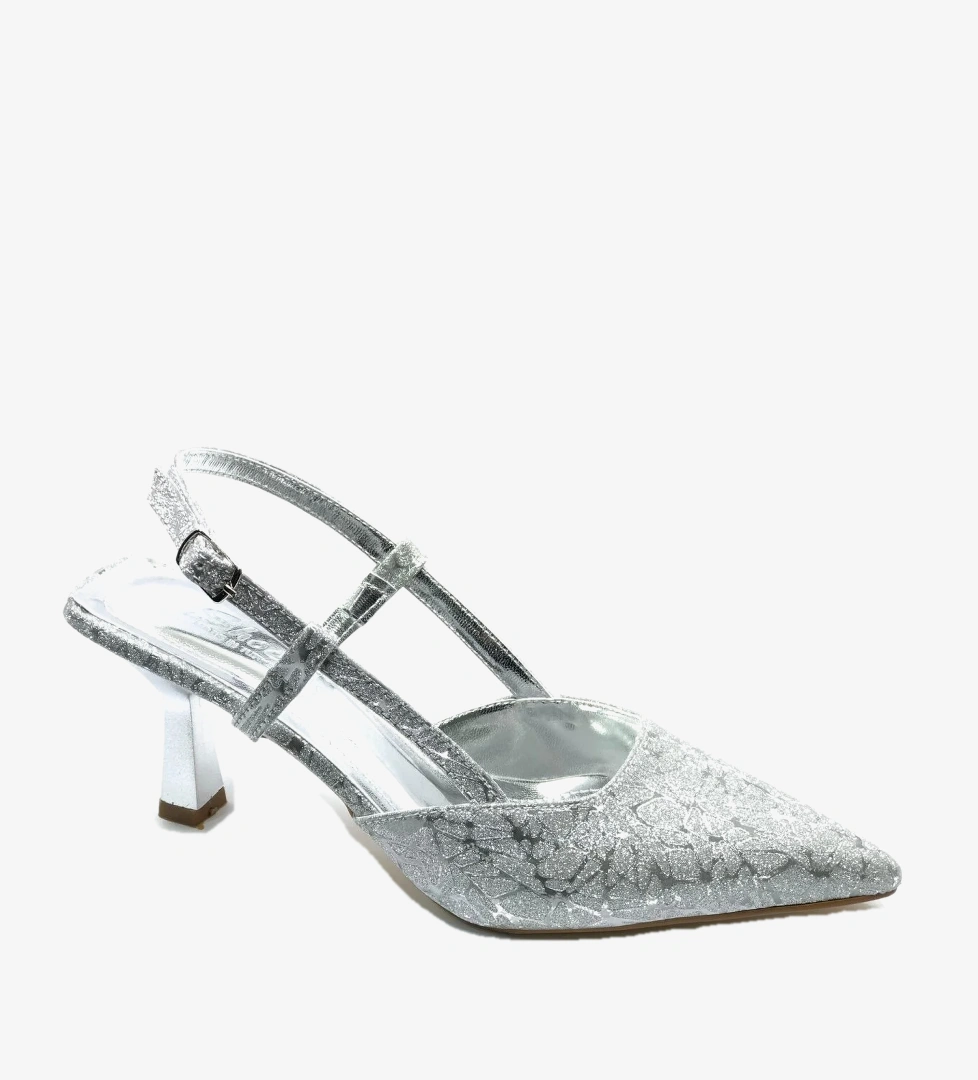 Mehtap Kırışık Arkası Açık Stiletto Kadın Topuklu Ayakkabı