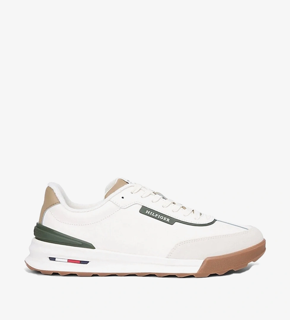 Tommy Hilfiger Tommy Hilfiger Beyaz FM0FM05721 Retro Runner Mix Leather Erkek Günlük Ayakkabı Flo'da! Beyaz - 1. görsel