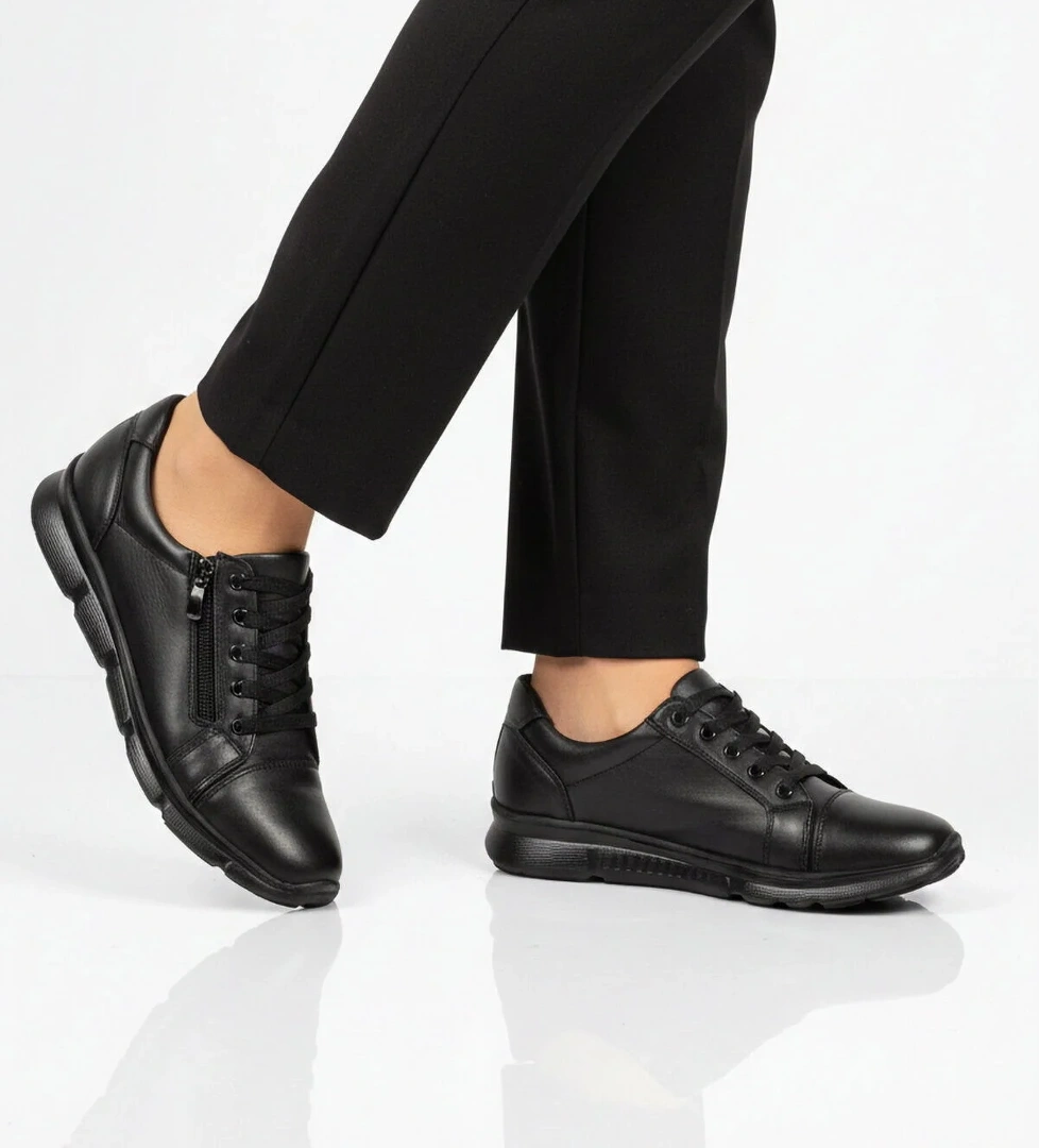 Ayakmod Kahverengi Ayakmod Hakiki Deri Anatomik Kadın Casual Ayakkabı 635 Z