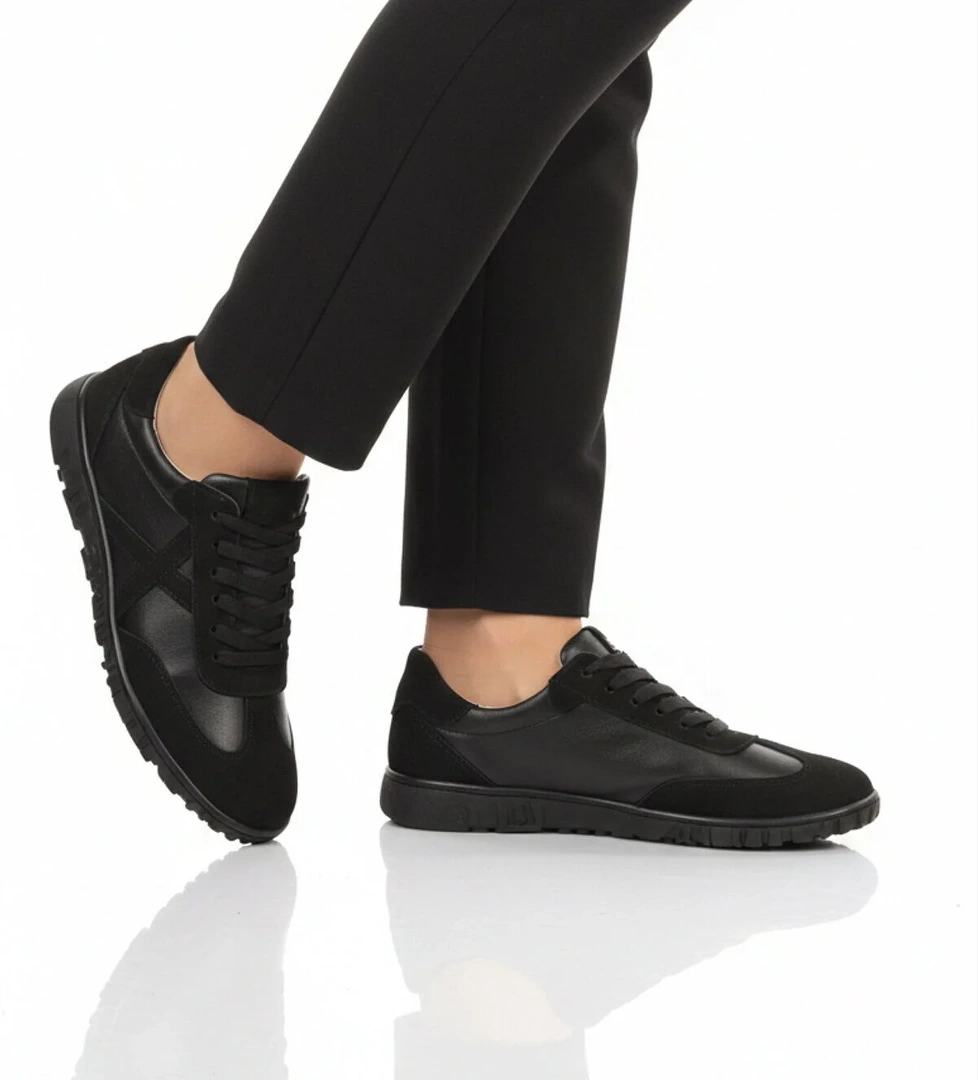 Ayakmod Siyah Ayakmod Hakiki Deri Anatomik Kadın Casual Ayakkabı F-003 Z