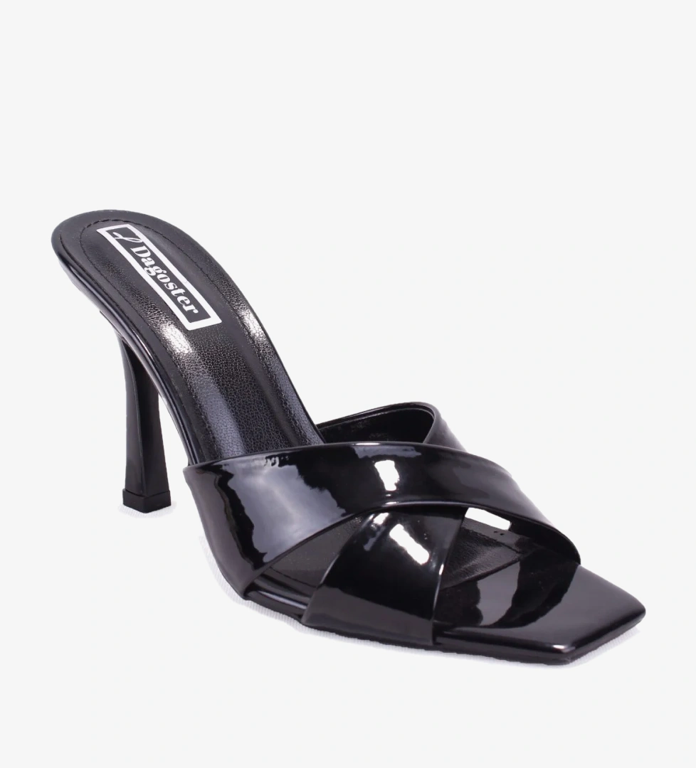 Dagoster Bej Dagoster DZA07 Rugan DZA07-11363064 10 cm İnce Topuklu Abiye Kadın Terlik