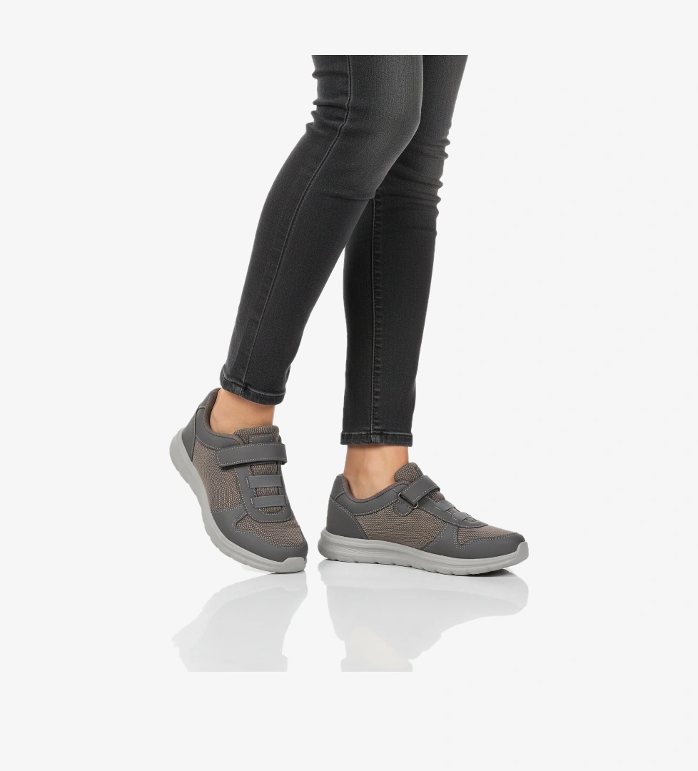 Walkway Füme Cırtlı Fileli Hafif Hava Alabilen Unisex Spor Ayakkabı 616 G