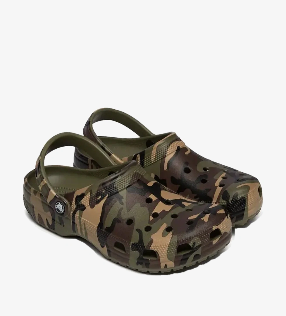 Crocs Crocs Yeşil 211936-3TC Classic Camouflage Clog Unisex Sandalet Flo'da! Yeşil - 1. görsel