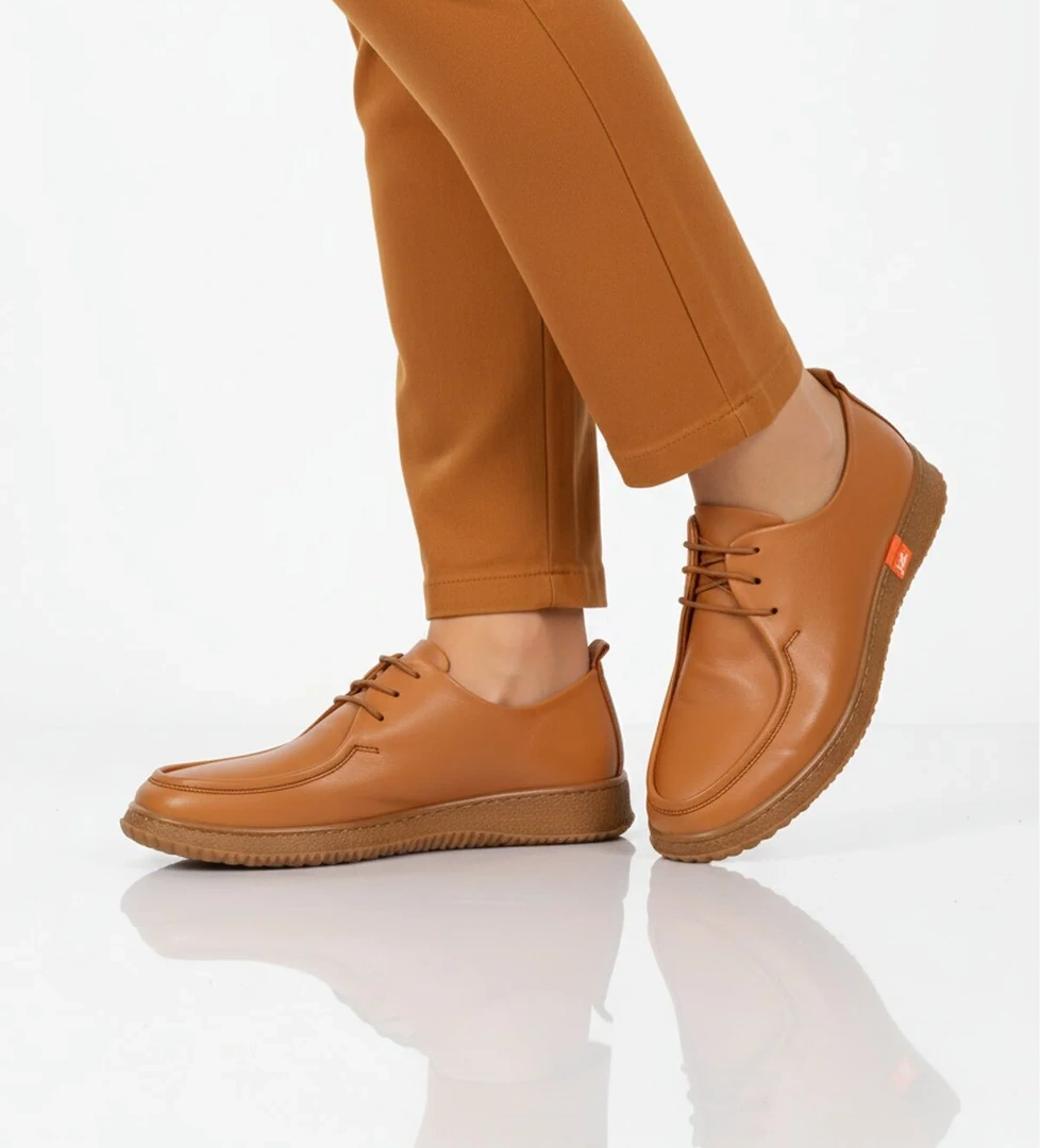 Ayakmod Kahverengi Ayakmod Hakiki Deri Kadın Casual Ayakkabı 2005 Z