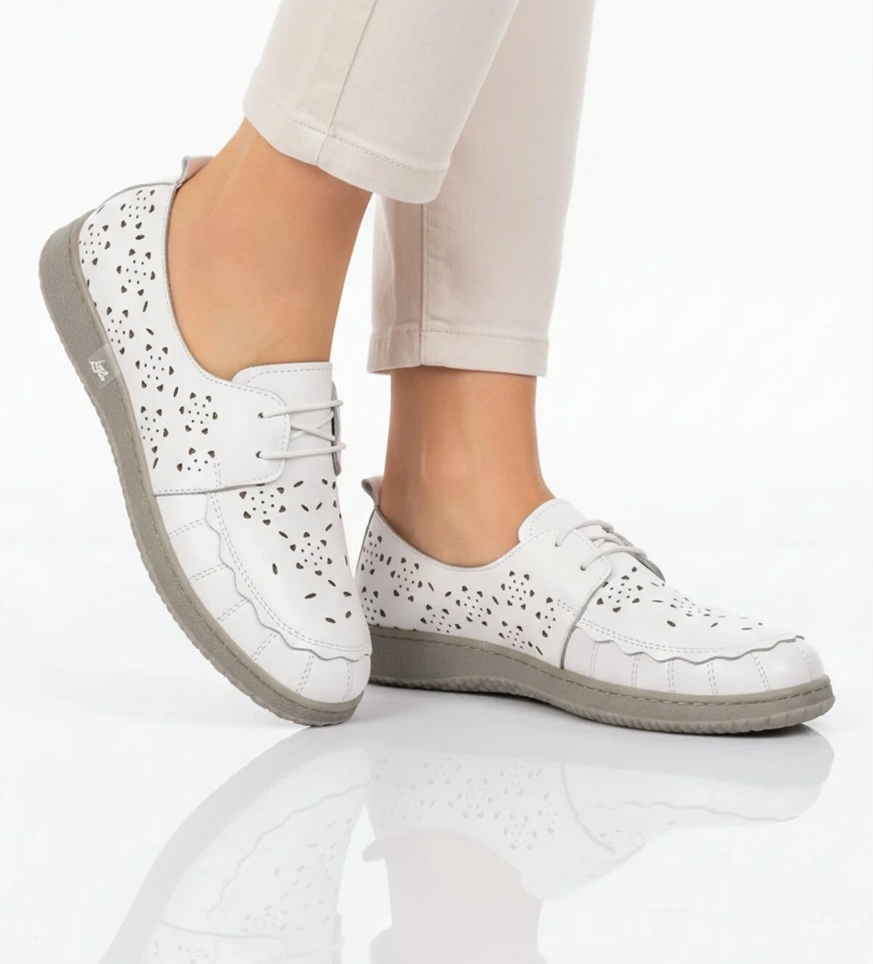 Ayakmod Bej Ayakmod Hakiki Deri Kadın Casual Ayakkabı 2084 Z