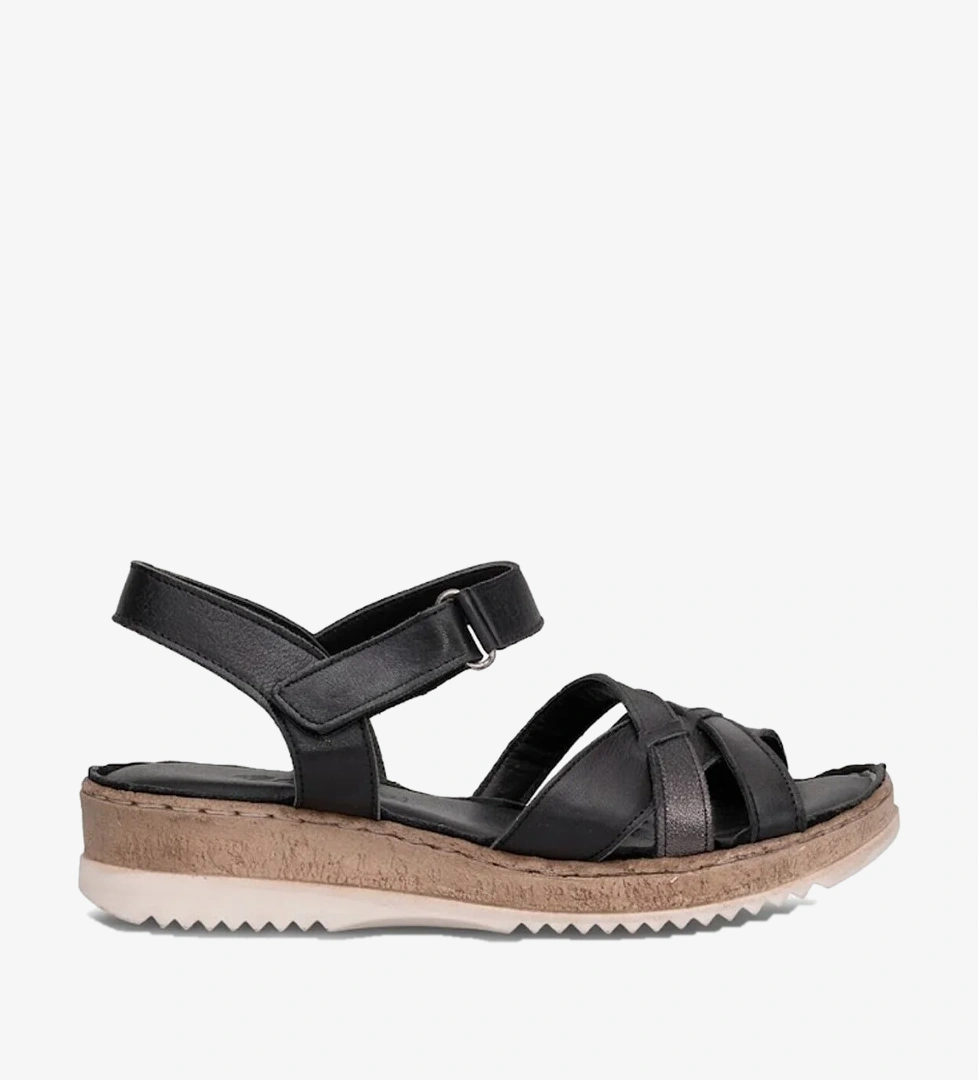 Ayakkabı Fuarı Taba Ayakkabı Fuarı Fuari Elit ASIRM2309 Kadın Hakiki Deri Düz Sandalet