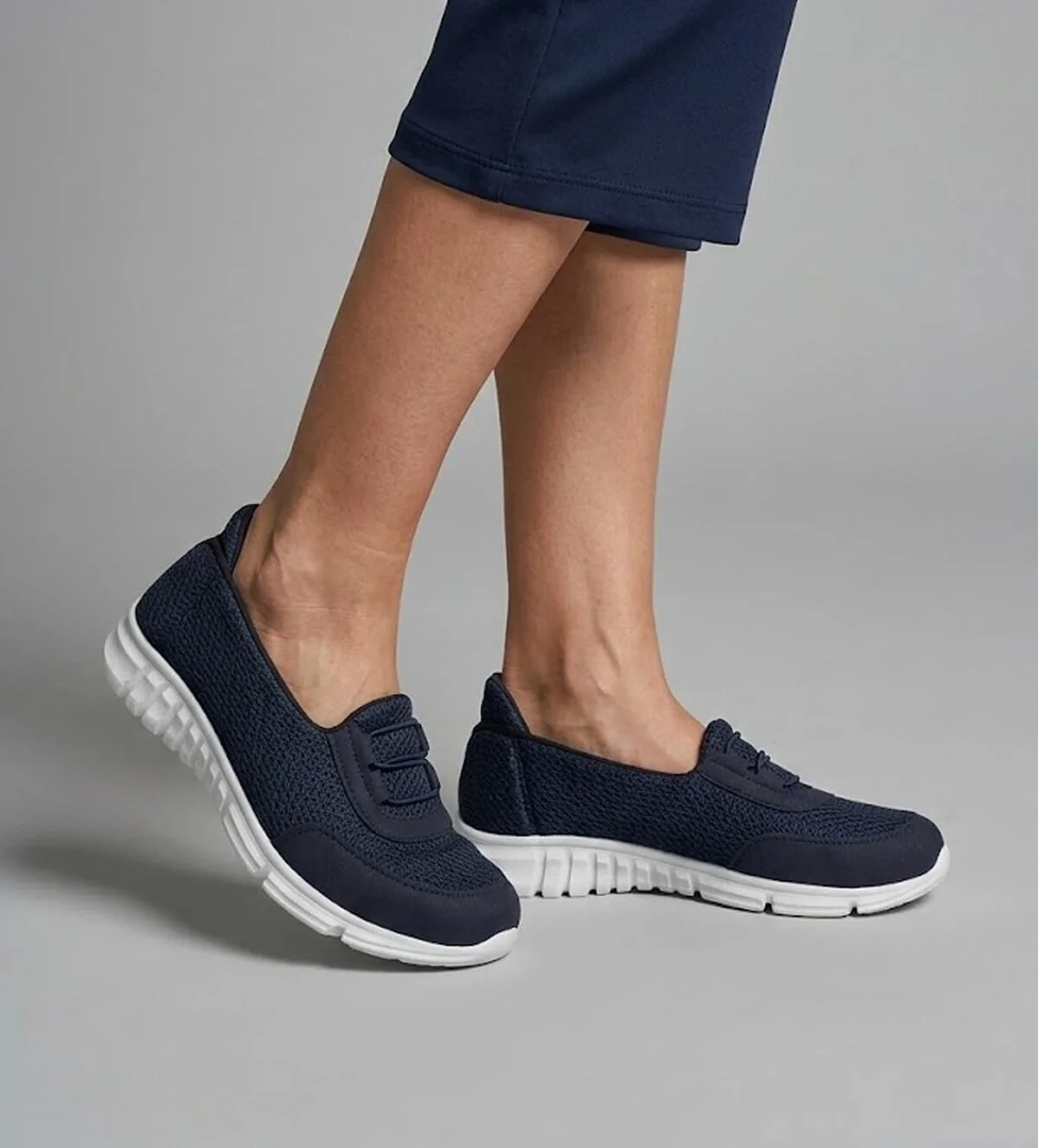 Ayakkabı Fuarı Gri Ayakkabı Fuarı Fuari Elit ASPRF04 Anatomik Memory Taban Kadın Yürüyüş Ayakkabısı