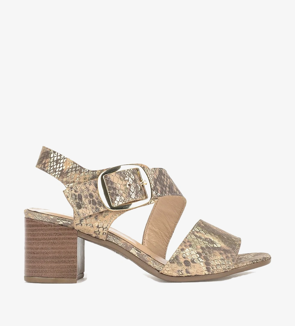 Ziya Gümüş Ziya Hakiki Kadın Deri Topuklu Sandalet 1611050Z8415