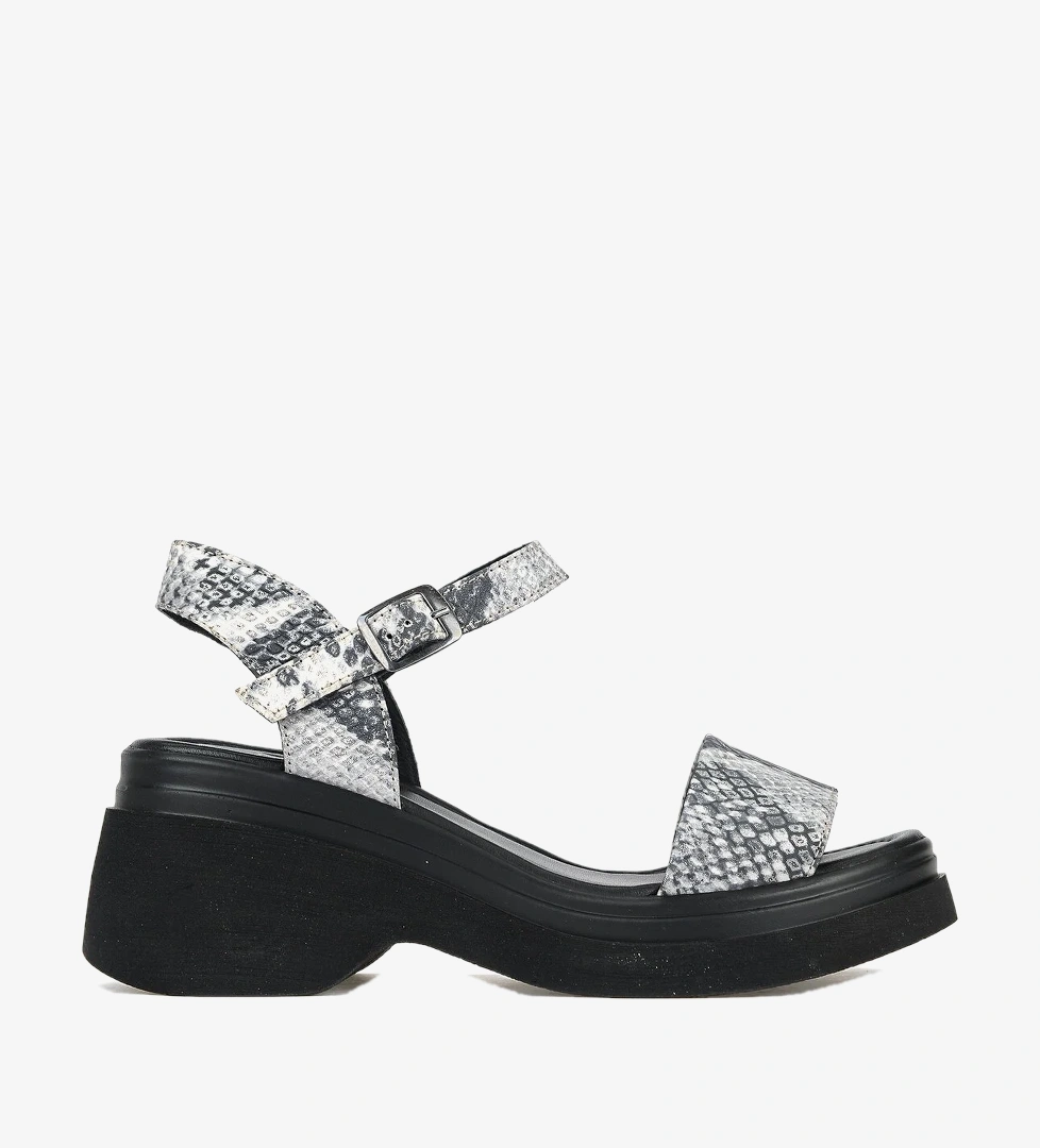 Ziya Siyah Ziya Hakiki Kadın Deri Topuklu Sandalet 161992Z64028