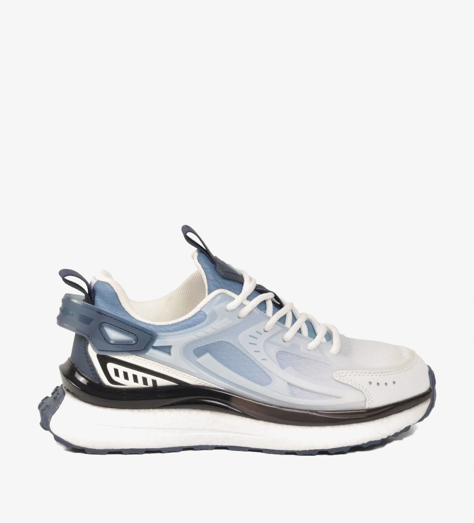Pierre Cardin Beyaz Mavi Hafızalı Taban Unisex Spor Ayakkabı