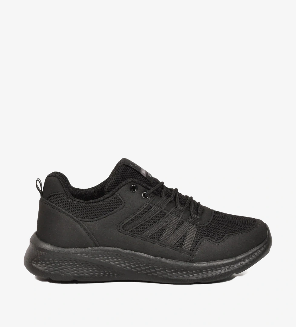 Walkway Siyah Bağcıklı Unisex Spor Ayakkabı