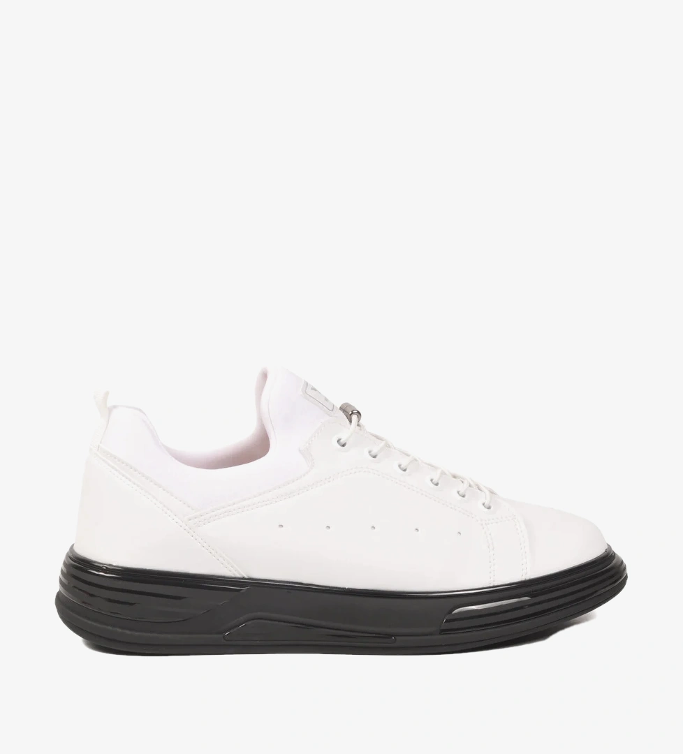 Walkway Beyaz Lastik Bağcıklı Erkek Sneaker