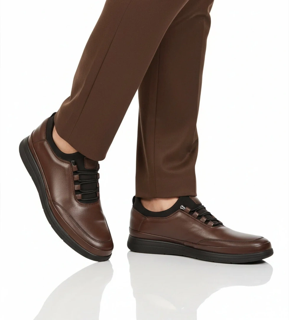 A Spor Siyah A Spor Hakiki Deri Erkek Casual Ayakkabı