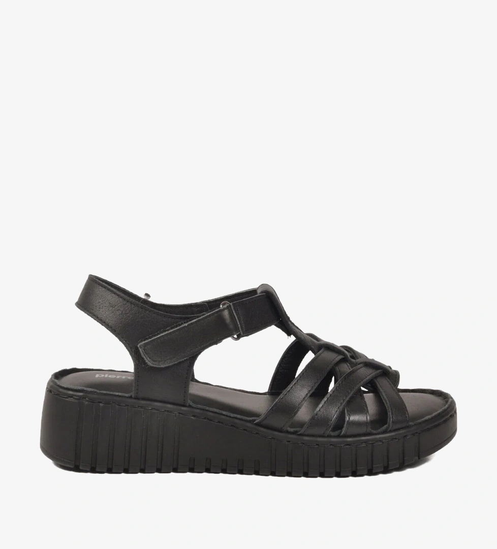 Pierre Cardin Bej Pierre Cardin Hakiki Deri Cırtlı Kadın Düz Sandalet