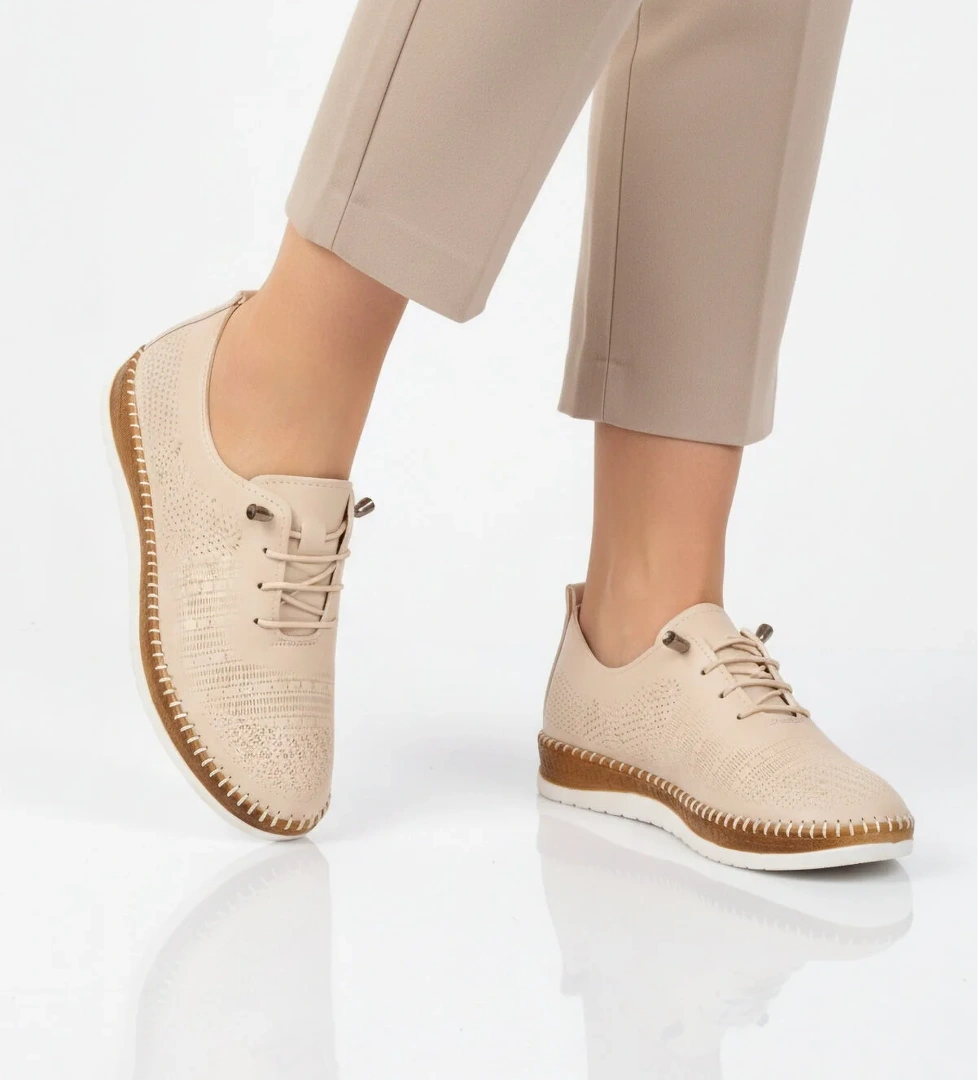 Ayakmod Bej Ayakmod Hafif Esnek Kadın Casual Ayakkabı 066 Z