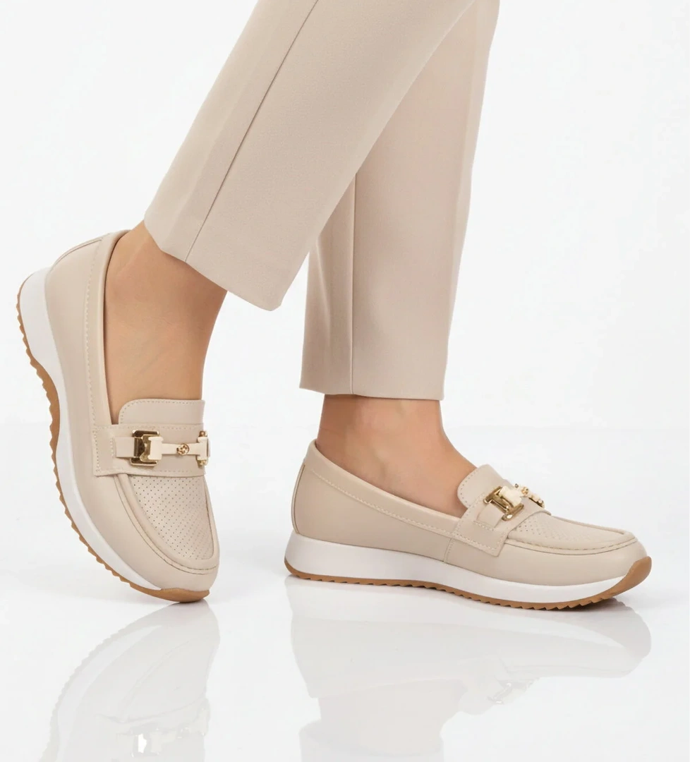 Ayakmod Bej Ayakmod Hafif Esnek Kadın Casual Ayakkabı 067 Z