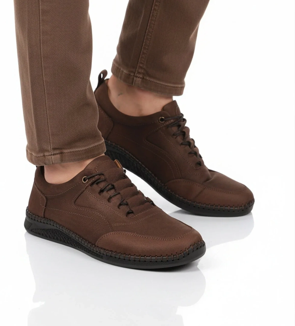 Ayakmod Siyah Ayakmod Premium Hakiki Deri Erkek Casual Ayakkabı 2101 M