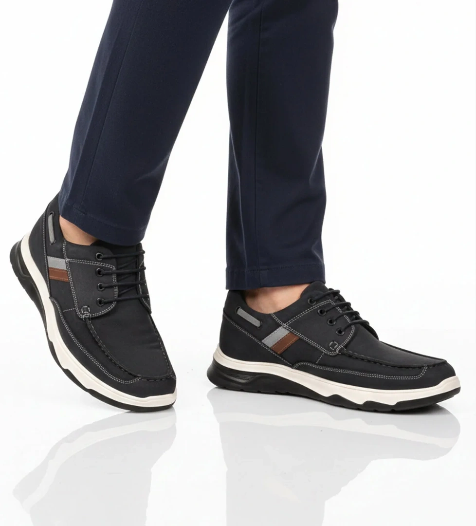 Ayakmod Lacivert Ayakmod Hakiki Deri Erkek Casual Ayakkabı 2676 M