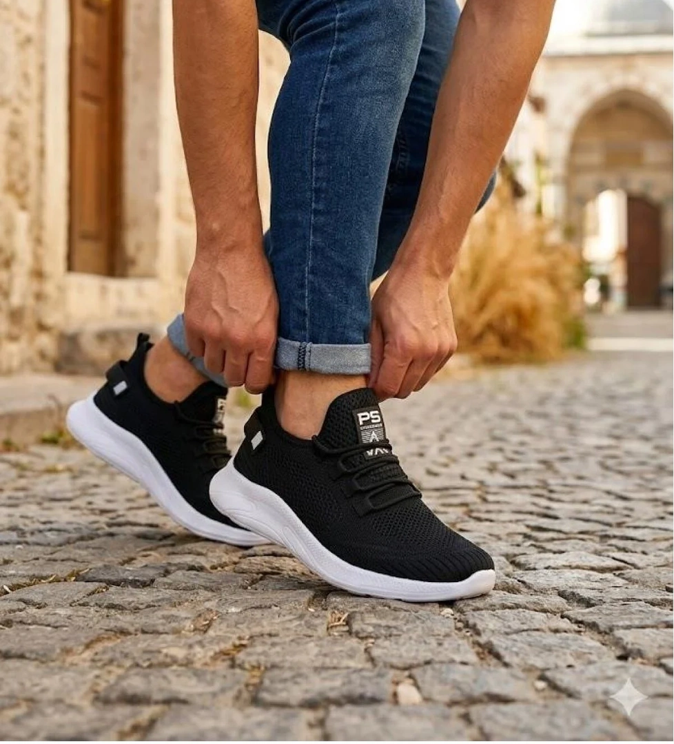 Fort 0062 Pasomia Rahat Hafif Anatomik Triko Bağcıksız Sneaker Spor Ayakkabı