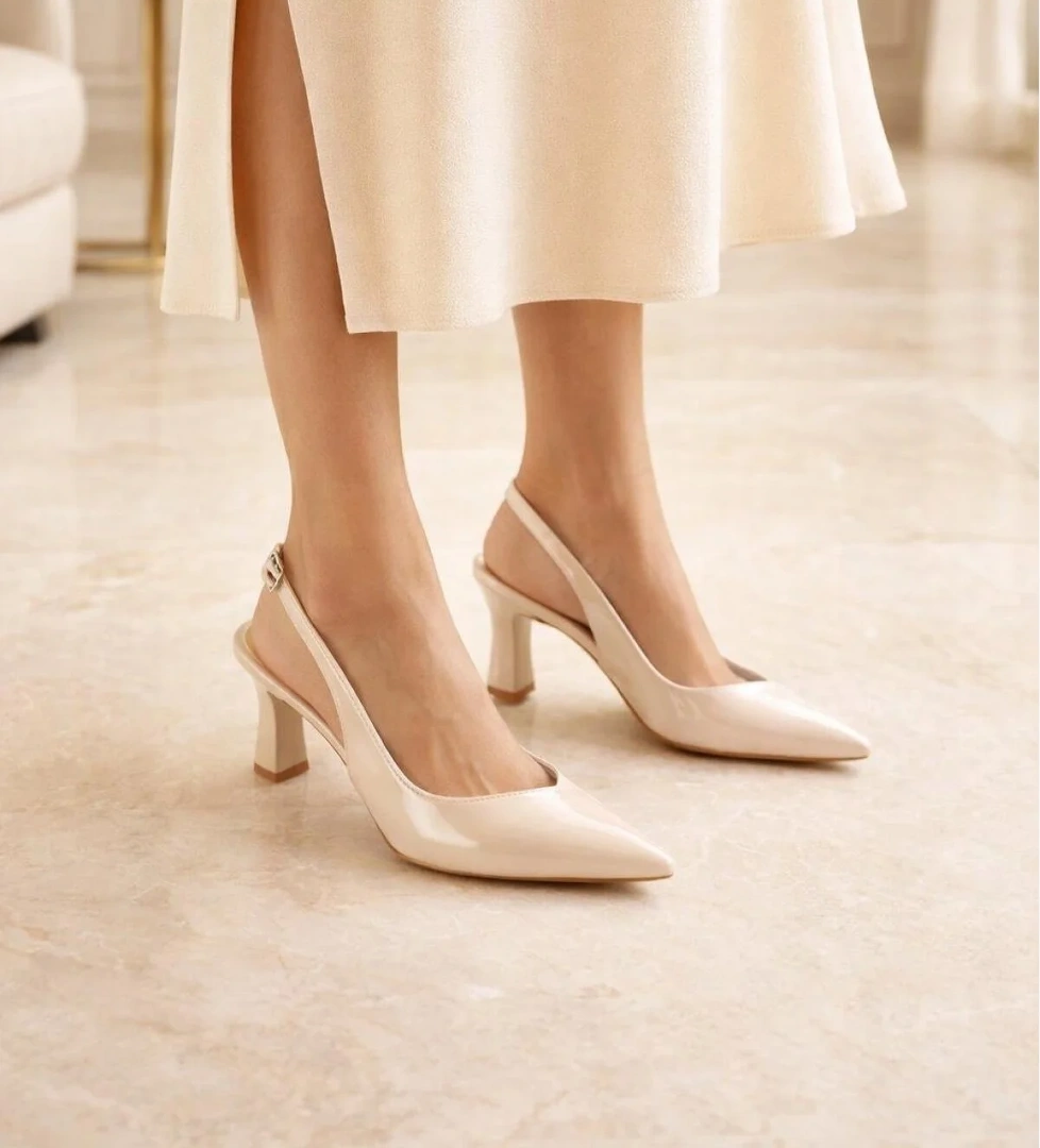 Odesa Ayakkabı Bej Odesa Ayakkabı Odesa Zarif Tasarımlı Sivri Burun Kadın