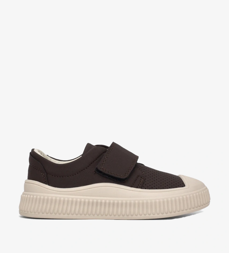 Tonny Black Çocuk Unisex Acı Kahve Çocuk Cırtlı Rahat Kalıp Sneaker