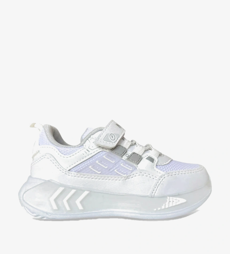 Liger Cırtlı Hafif Anatomik Taban Günlük Sneaker Çocuk Spor Ayakkabı BEYAZ