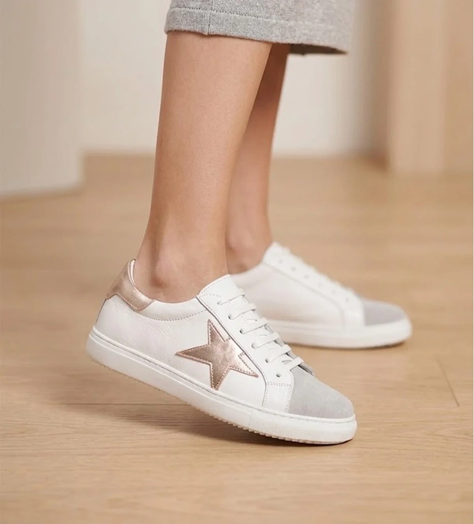 Ayakkabı Fuarı Beyaz Ayakkabı Fuarı Fuari Elit ZYN928 Kadın Hakiki Deri Casual