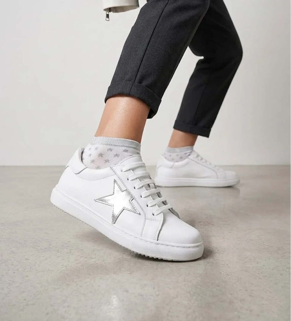 Ayakkabı Fuarı Beyaz Ayakkabı Fuarı Fuari Elit ZYN928 Kadın Hakiki Deri Casual