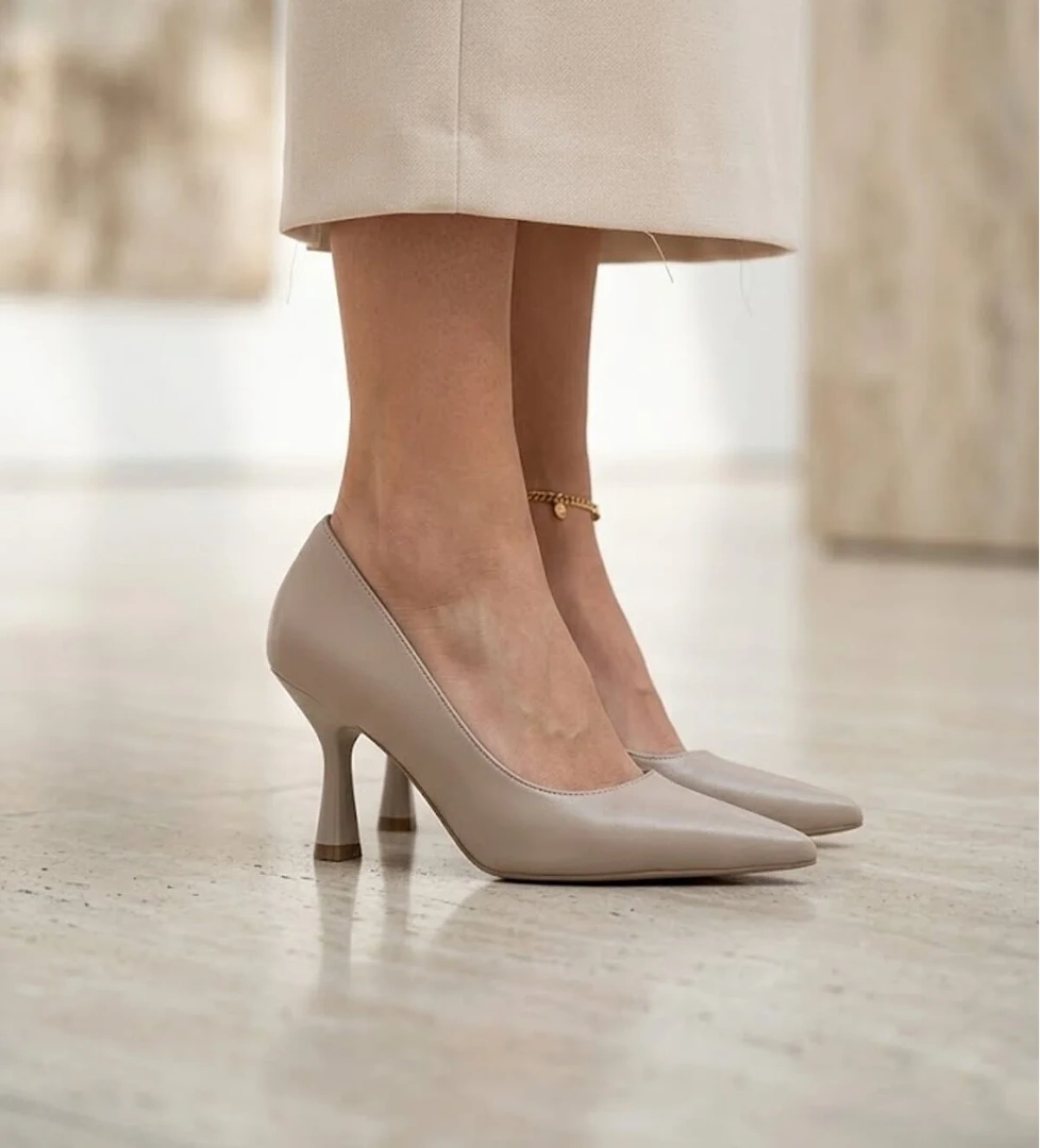 Ayakkabı Fuarı Siyah Ayakkabı Fuarı Fuari Elit MST1184R Kadın Klasik Topuklu