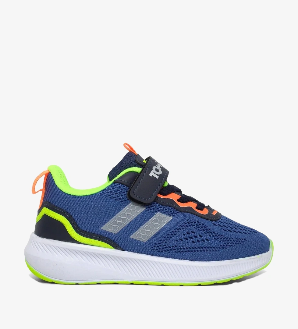 Tonny Black Beyaz Tonny Black Rahat Kalip Çocuk Unisex Nefes Alabilen Cırtlı Bağcıklı Sneaker