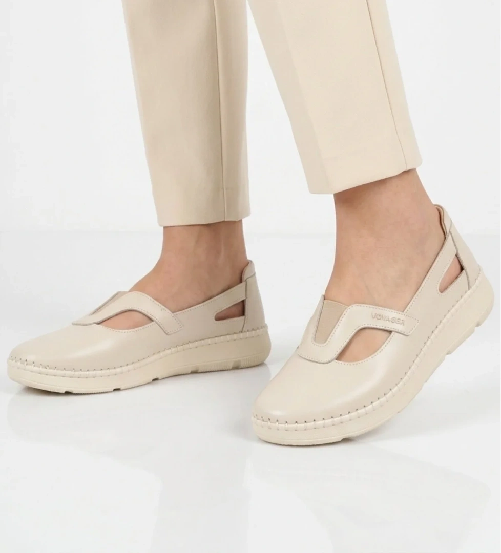 Voyager Siyah Voyager Hakiki Deri Anatomik Kadın Casual Ayakkabı Z541 Z