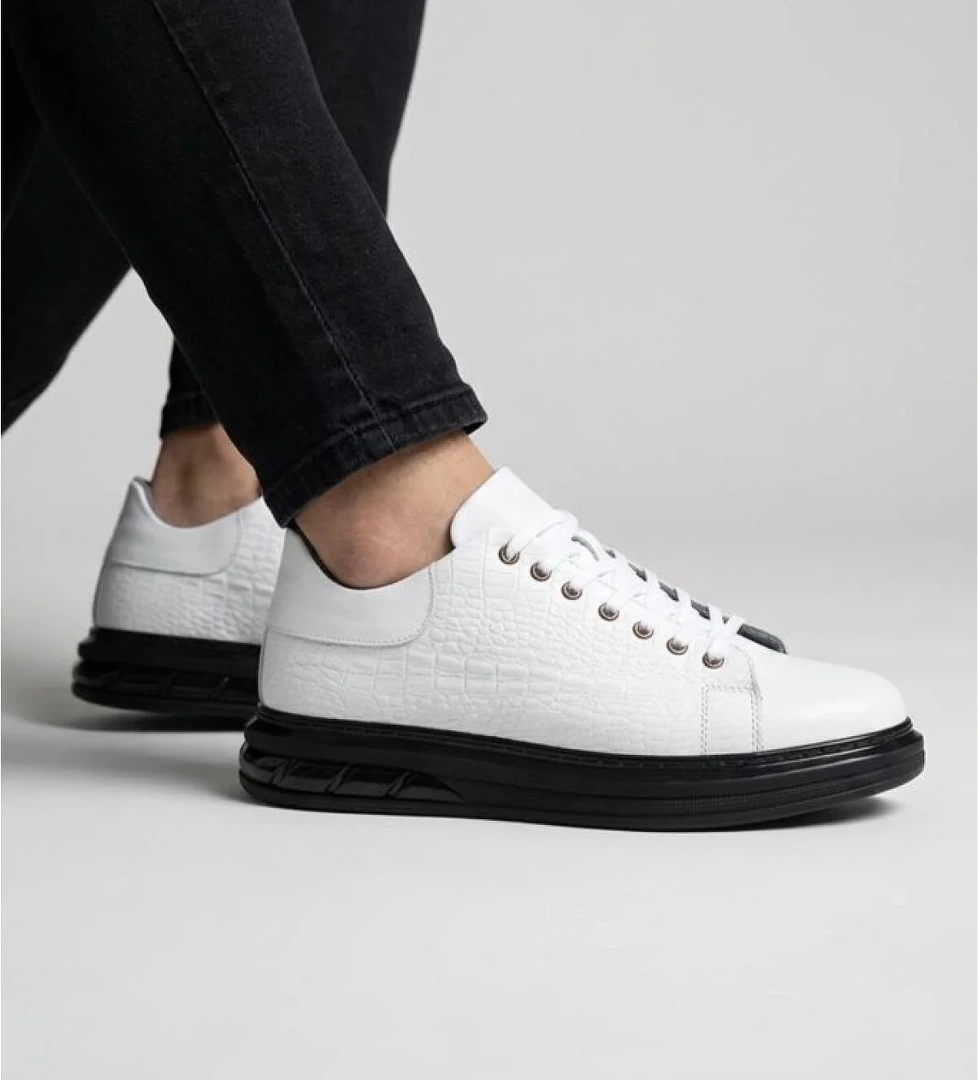 Pi̇sagor Siyah Pi̇sagor Pisagor Pisagor Ps-01209 Erkek Hakiki Deri Sneakers Spor Ayakkabı