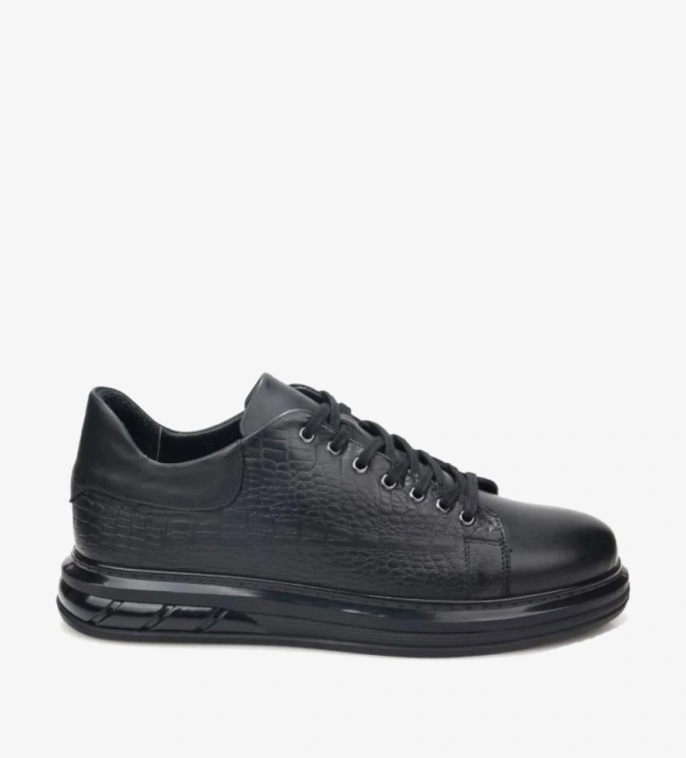 Pi̇sagor Siyah Pi̇sagor Pisagor Pisagor Ps-01209 Erkek Hakiki Deri Sneakers Spor Ayakkabı
