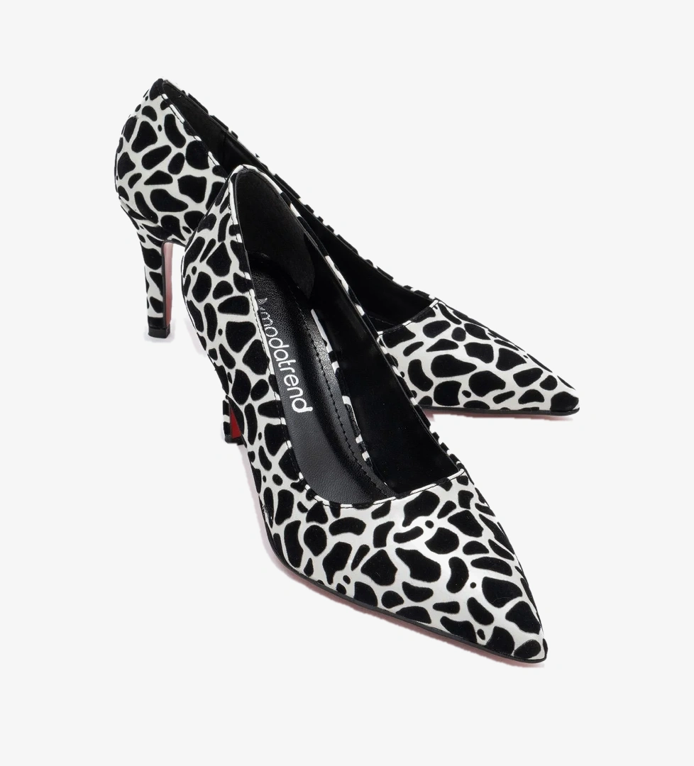 Ccway Kadın Stiletto Ayakkabı ZEBRA