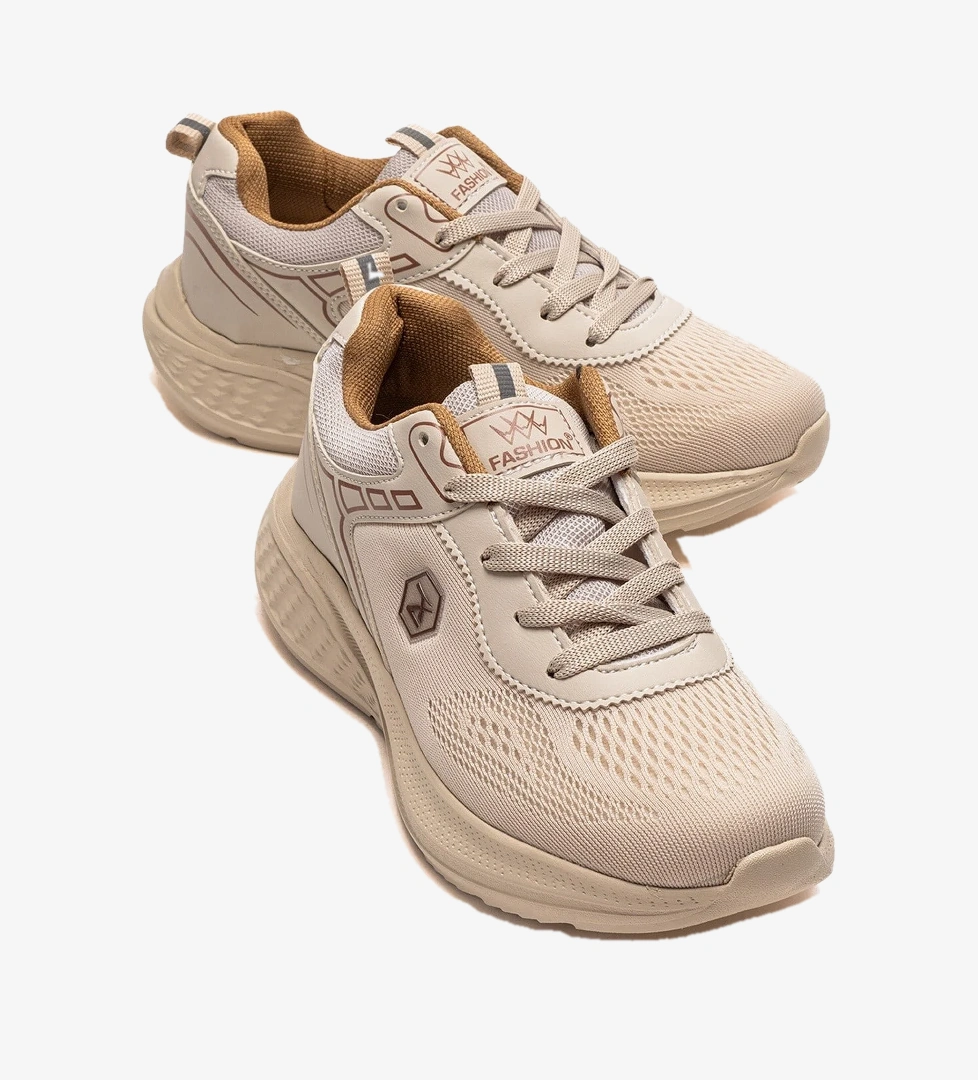 Ccway Bağlı Anorak Kadın Spor Ayakkabı BEJ BEJ
