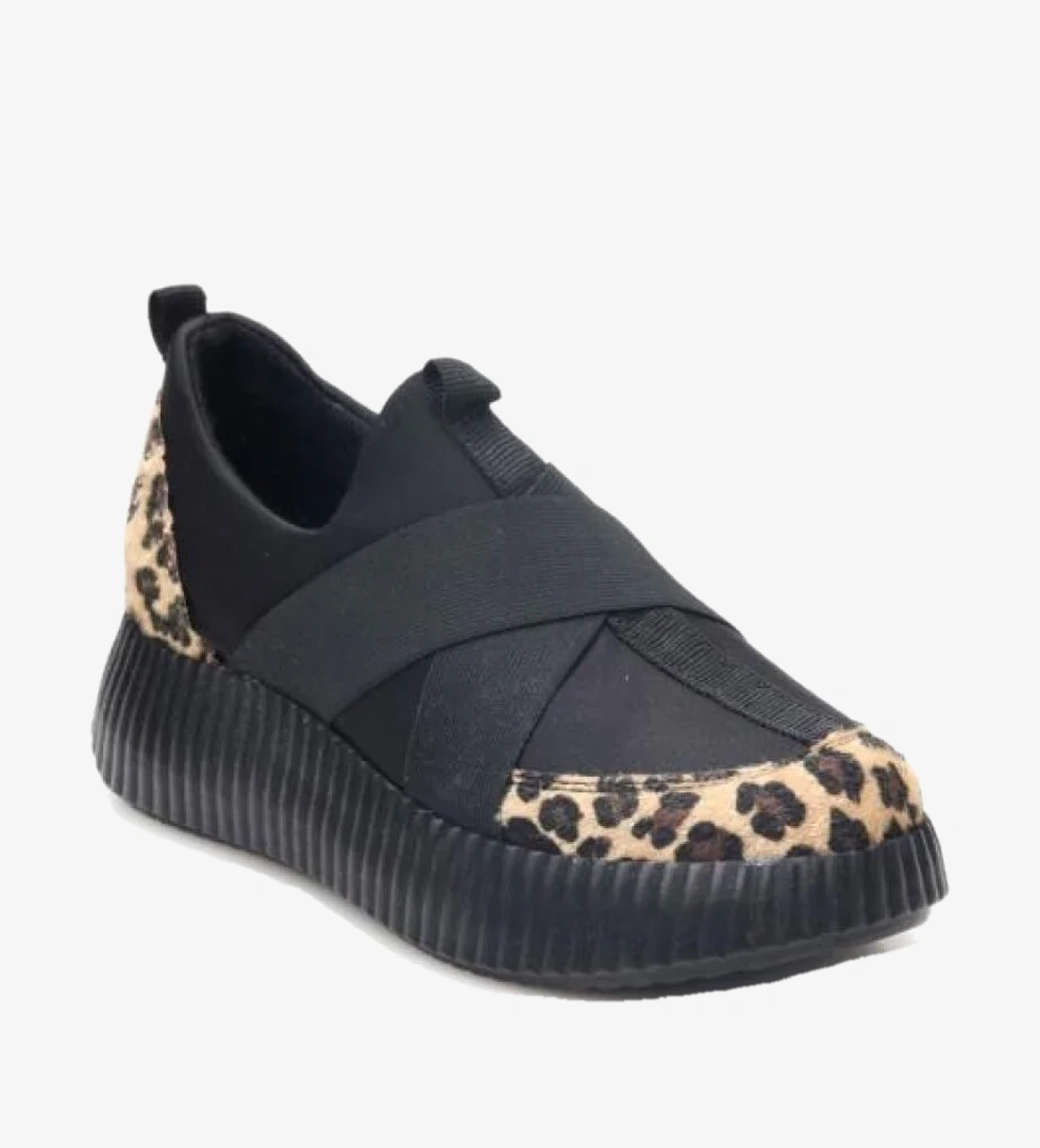 Papuçcity Fendii 02994 Bağcıksız Yüksek Taban Kadın Spor Ayakkabı