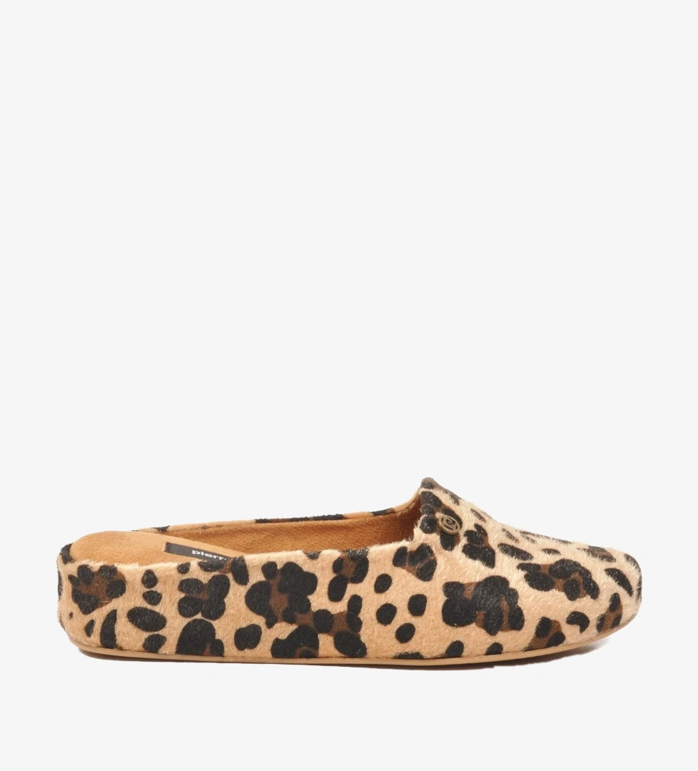Pierre Cardin PC-55371 Z Bej Leopar Kadın Terlik