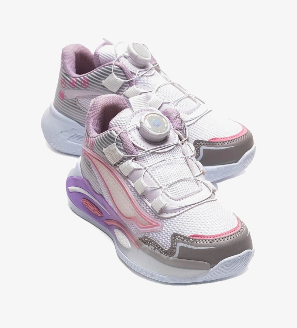 Ccway Kilitli Bağcık Anorak Çocuk Spor Ayakkabı 26-30 BEYAZ PEMBE